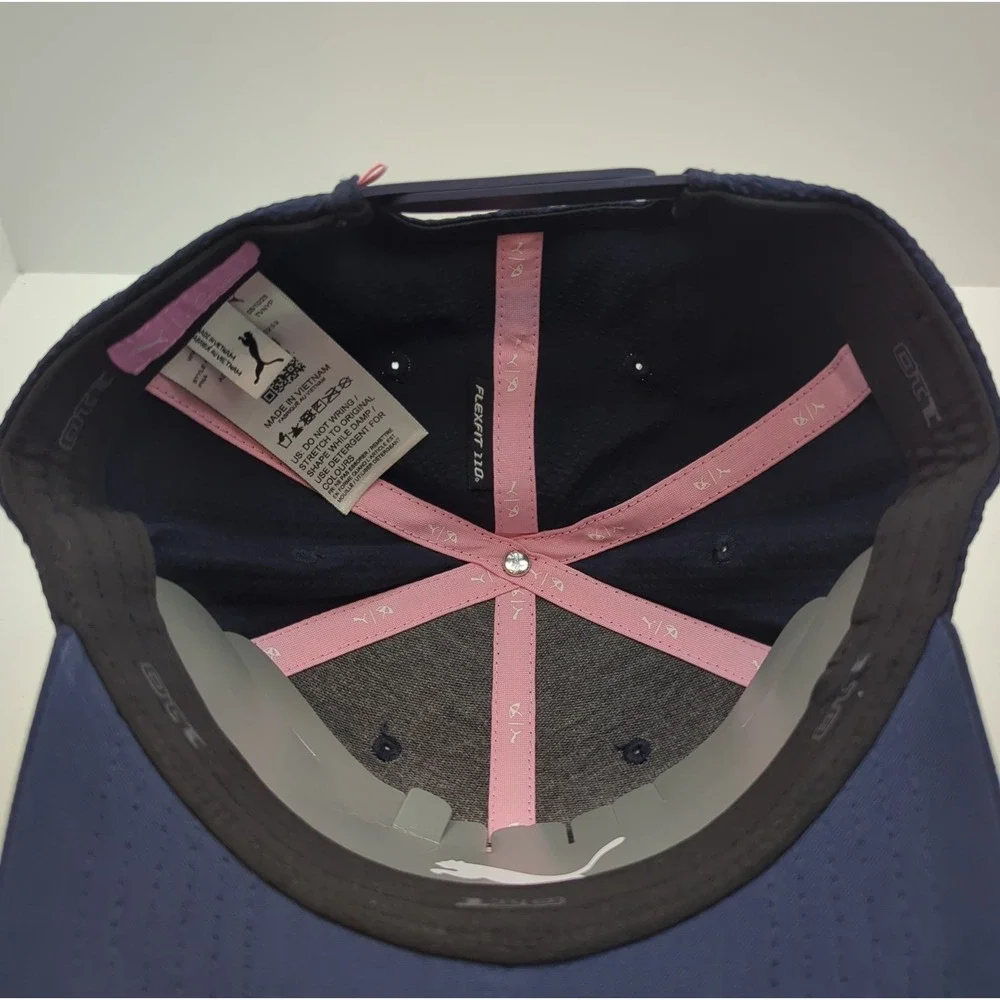 Puma x Arnold Palmer Seersucker Golf Hat Navy Snapback